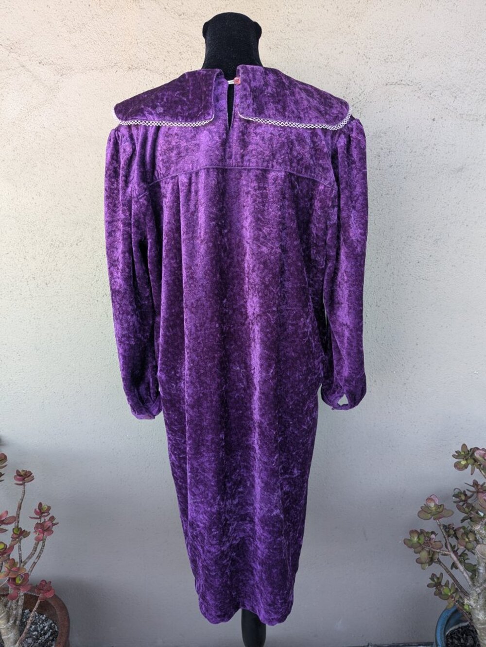 💜Vintage Purple Velvet Painters Smock Costume - Picture 2 of 12